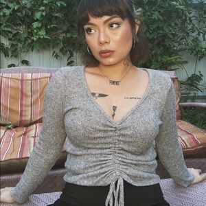 Forever Rose, Knit Sweater with front detail, M